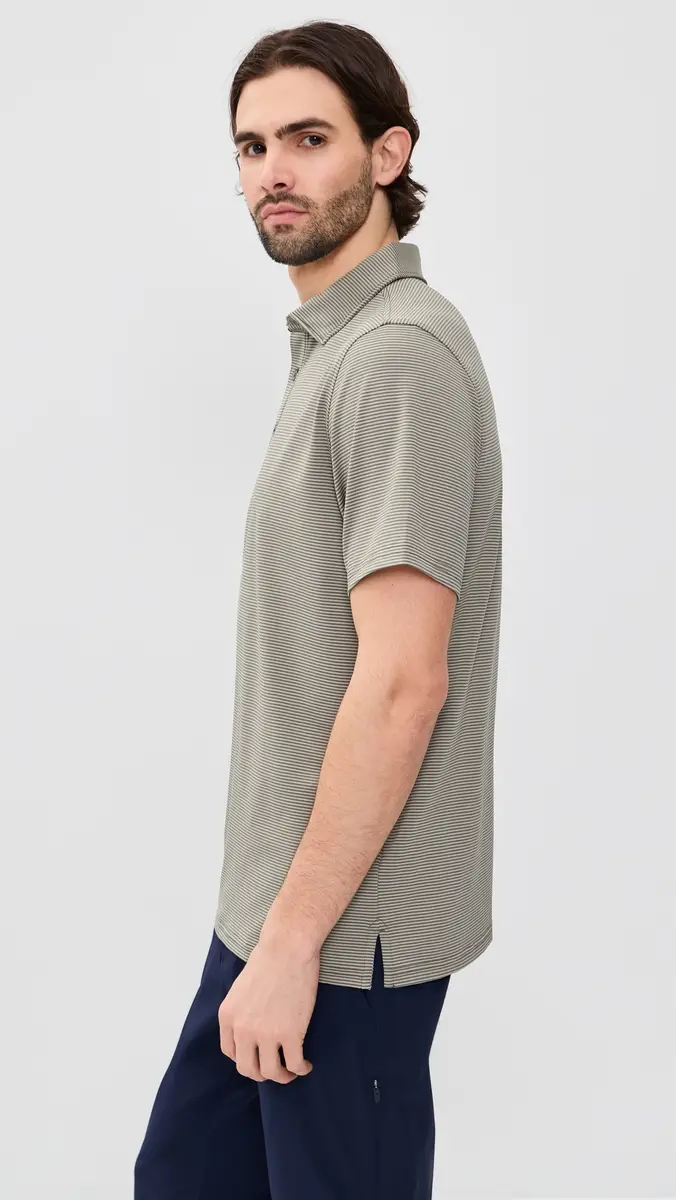 Rhone Drive Time Polo mokey Olive Stripe | Thumbnail 4 Rhone Drive Time Polo mokey Olive Stripe | Thumbnail 4