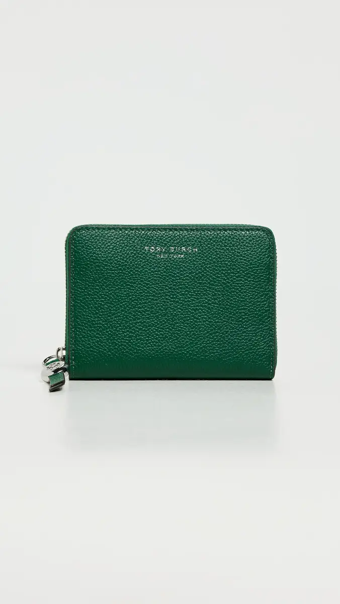 Tory Burch Romy Medium Zip Around Wallet Dark Kale One Size | Thumbnail 2 Tory Burch Romy Medium Zip Around Wallet Dark Kale One Size | Thumbnail 2