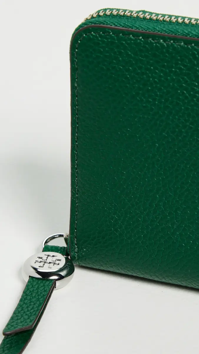 Tory Burch Romy Medium Zip Around Wallet Dark Kale One Size | Thumbnail 4 Tory Burch Romy Medium Zip Around Wallet Dark Kale One Size | Thumbnail 4
