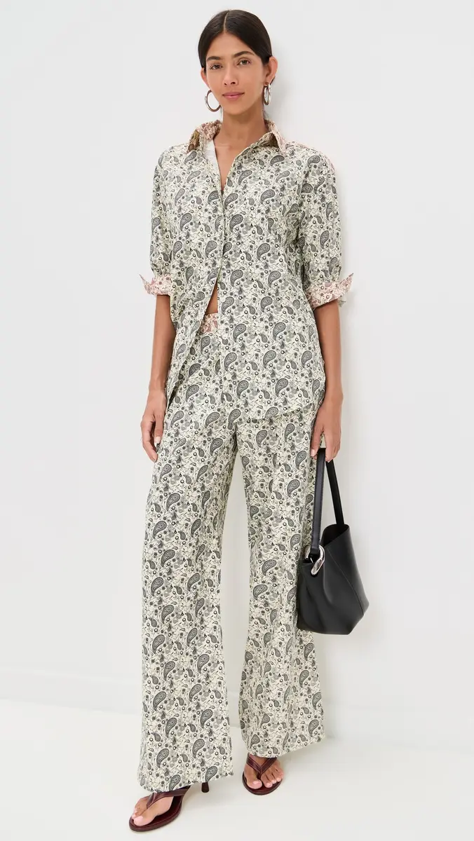 LE BOP Cecilia Paisley Pants Black Paisley | Thumbnail 2 LE BOP Cecilia Paisley Pants Black Paisley | Thumbnail 2