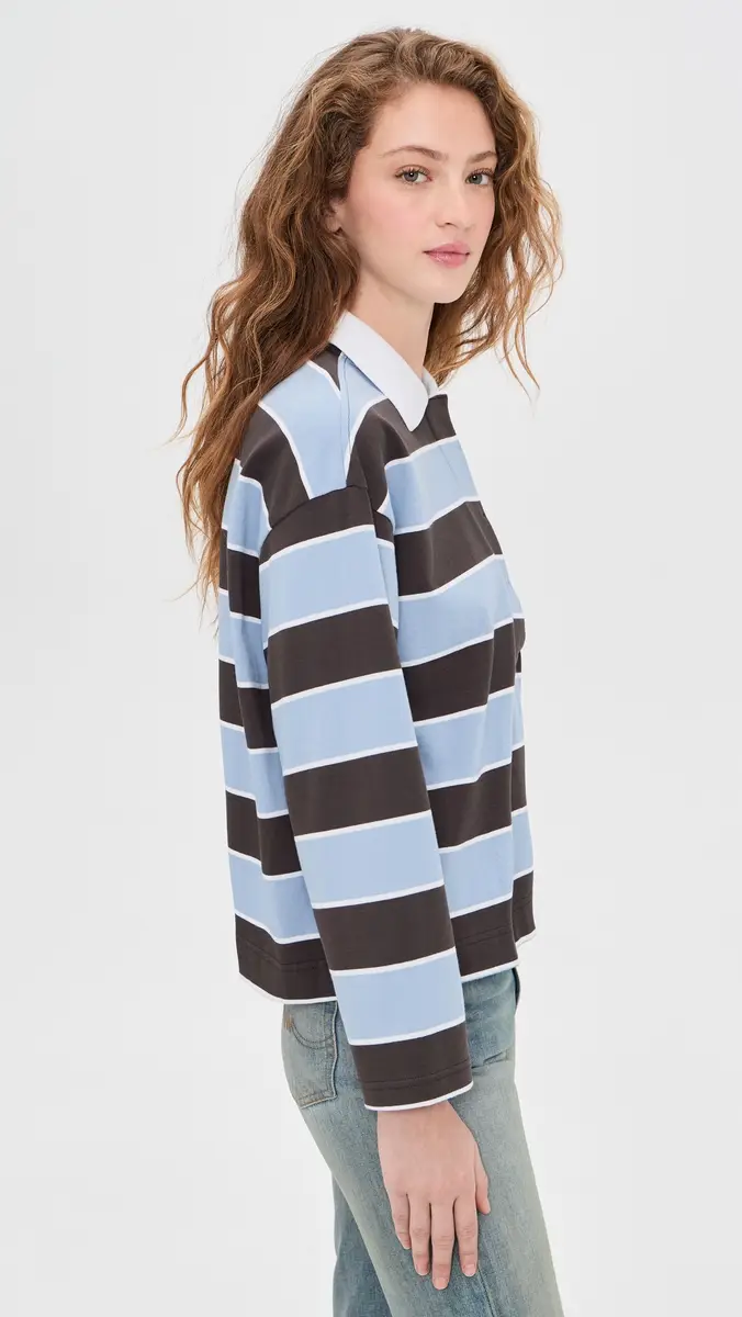Madewell Rugby Polo Tranquil Blue | Thumbnail 4 Madewell Rugby Polo Tranquil Blue | Thumbnail 4