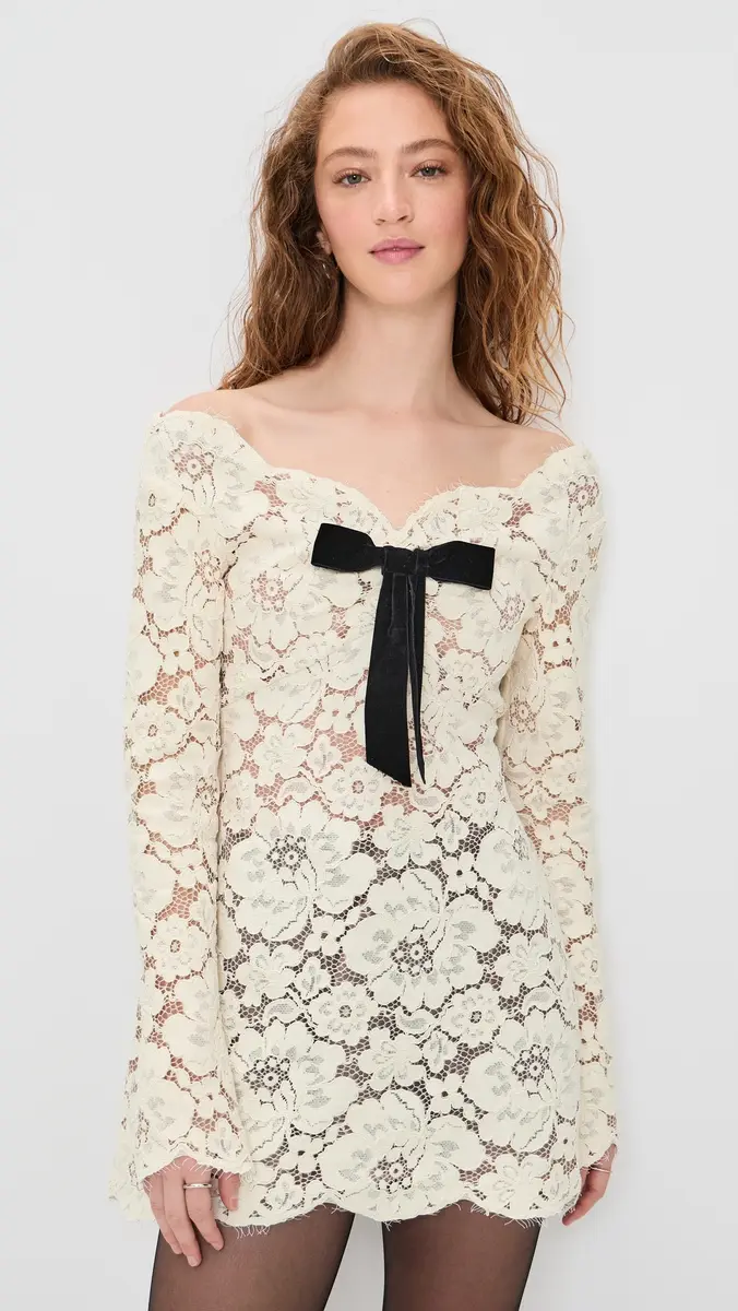 Retrofête Perdita Lace Dress Cream | Thumbnail 2 Retrofête Perdita Lace Dress Cream | Thumbnail 2