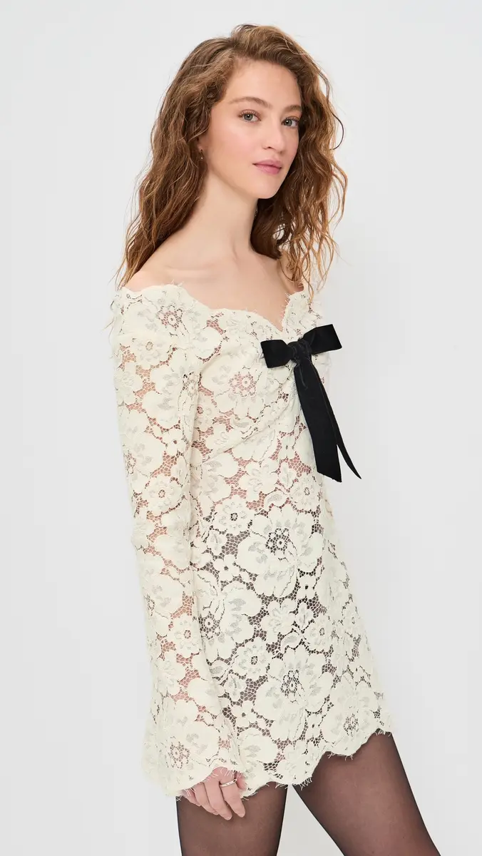 Retrofête Perdita Lace Dress Cream | Thumbnail 4 Retrofête Perdita Lace Dress Cream | Thumbnail 4