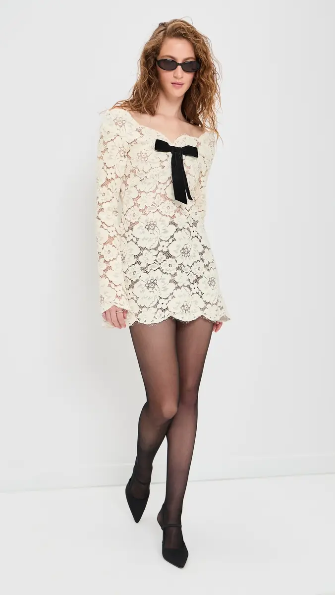 Retrofête Perdita Lace Dress Cream | Thumbnail 5 Retrofête Perdita Lace Dress Cream | Thumbnail 5