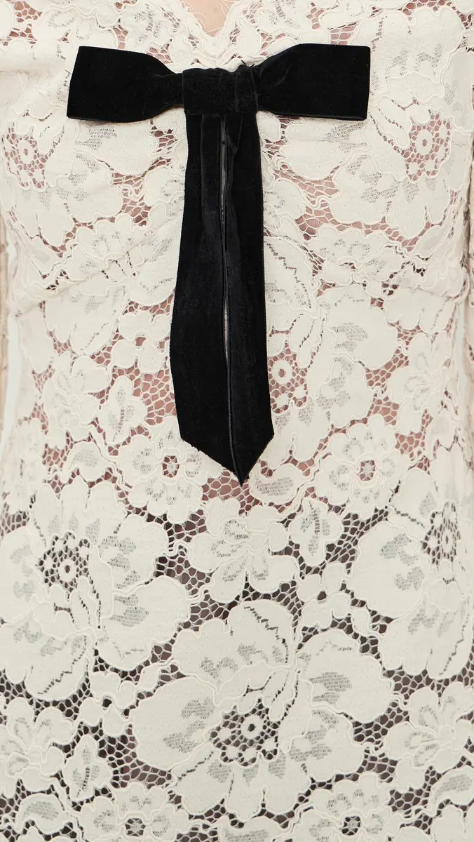 Retrofête Perdita Lace Dress Cream | Thumbnail 6 Retrofête Perdita Lace Dress Cream | Thumbnail 6