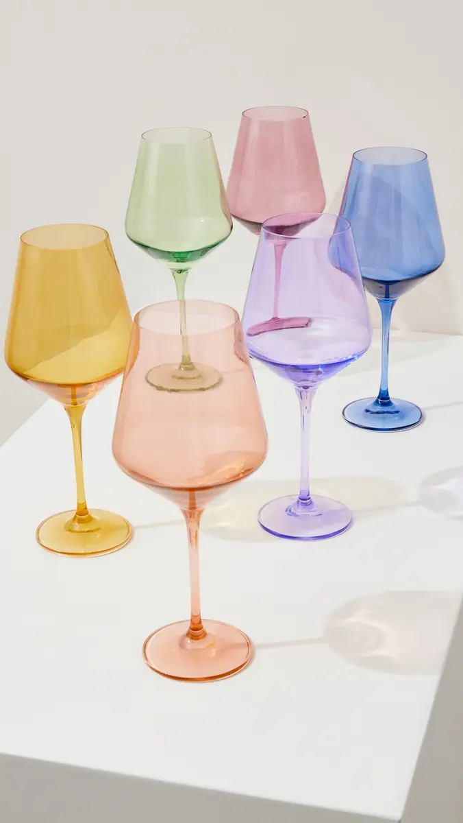 Estelle Colored Glass Stemware Set of 6 | Thumbnail 2 Estelle Colored Glass Stemware Set of 6 | Thumbnail 2