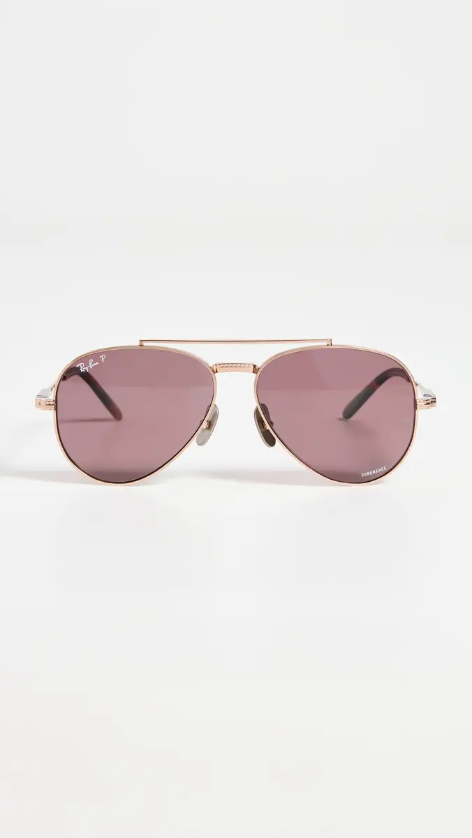 Ray-Ban Aviator II Sunglasses Rose Gold One Size | Thumbnail 2