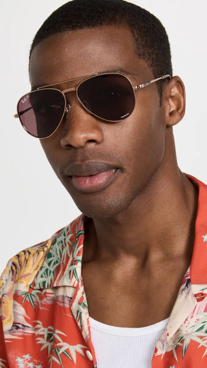 Ray-Ban Aviator II Sunglasses Rose Gold One Size | Thumbnail 4
