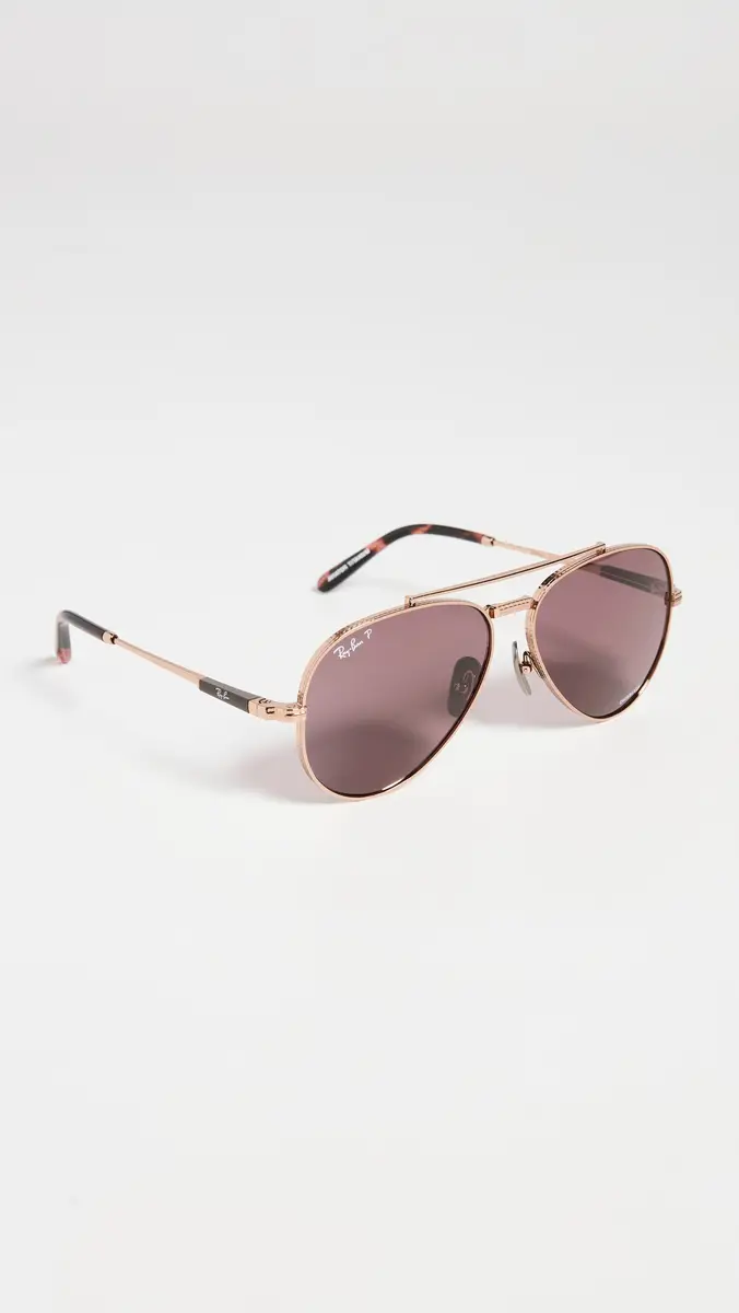 Ray-Ban Aviator II Sunglasses Rose Gold One Size | Thumbnail 6