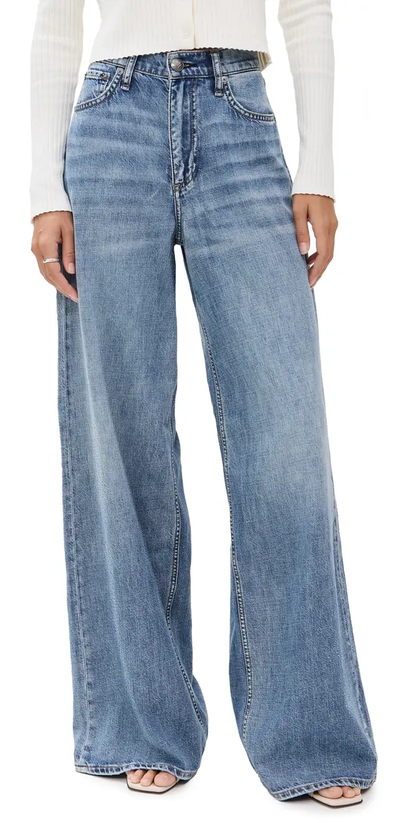 rag & bone Featherweight Sofie High Rise Wide Jeans