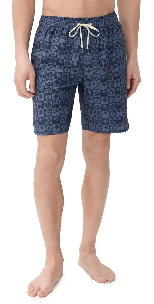 Fair Harbor The Anchor Swim Trunks 8 Navy Hibiscus | Image 1 Fair Harbor The Anchor Swim Trunks 8 Navy Hibiscus | Image 1