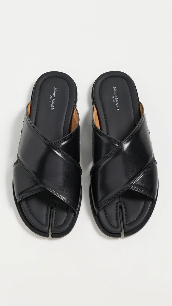 Maison Margiela Tabi Numbers Crossed Sandals Black | Thumbnail 4