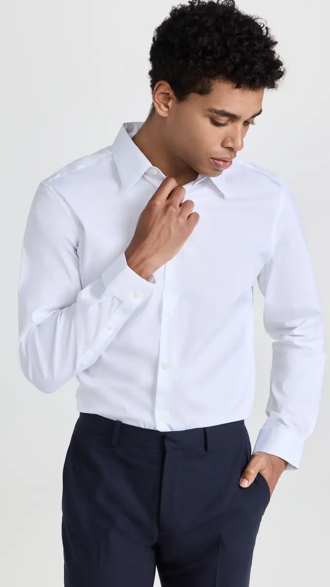 Theory Sylvain Good Cotton Shirt | Thumbnail 2 Theory Sylvain Good Cotton Shirt | Thumbnail 2