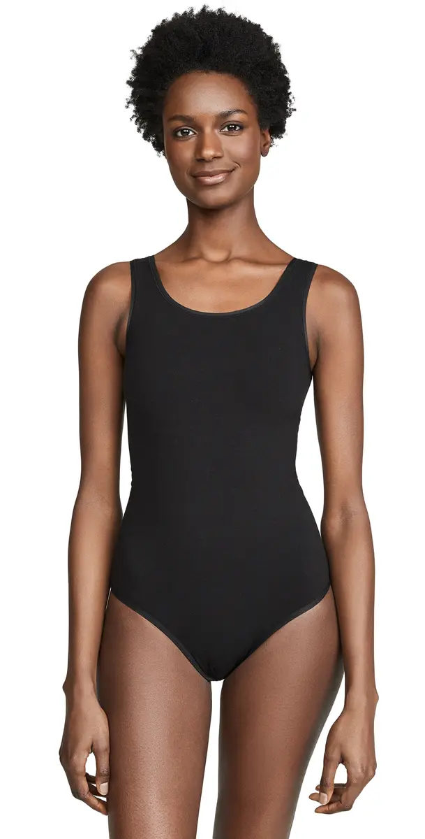 Ruby Scoop Neck Thong Bodysuit Black Ruby Scoop Neck Thong Bodysuit Black