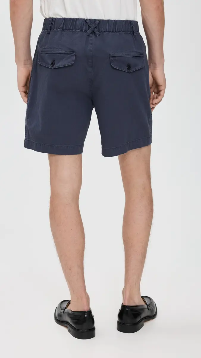 Alex Mill Herringbone Pull On Shorts 7 | Thumbnail 3 Alex Mill Herringbone Pull On Shorts 7 | Thumbnail 3