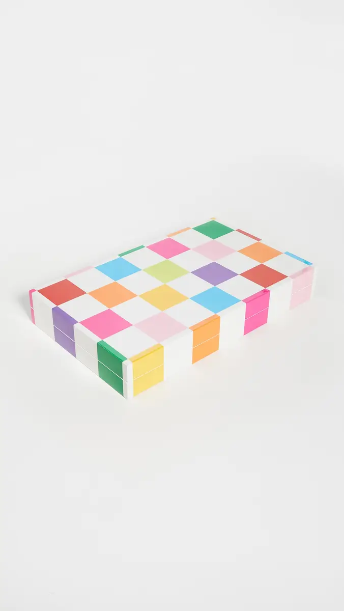 Jonathan Adler Rainbow Checkerboard Backgammon Set Multi | Thumbnail 3