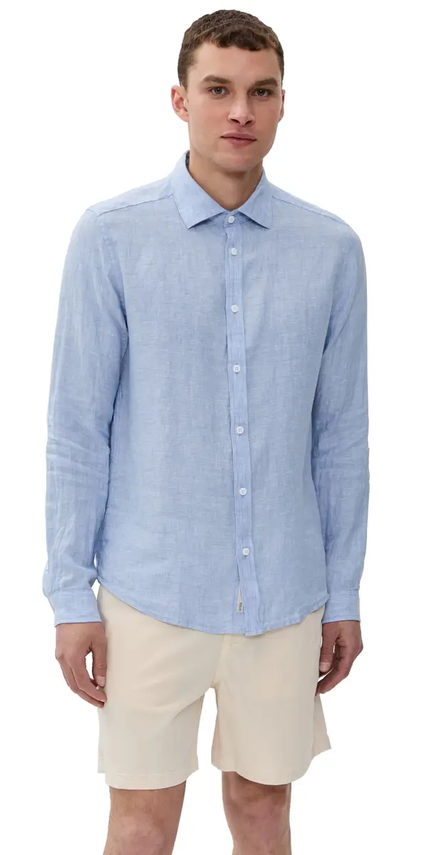 Onia inen Slim Fit Shirt Oxford Blue | Image 1 Onia inen Slim Fit Shirt Oxford Blue | Image 1