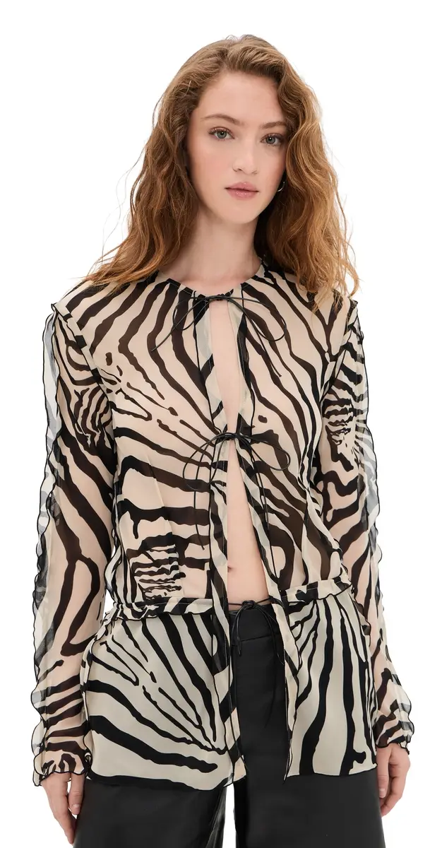 IRO Trecy Blouse Black Wild Print | Image 1 IRO Trecy Blouse Black Wild Print | Image 1