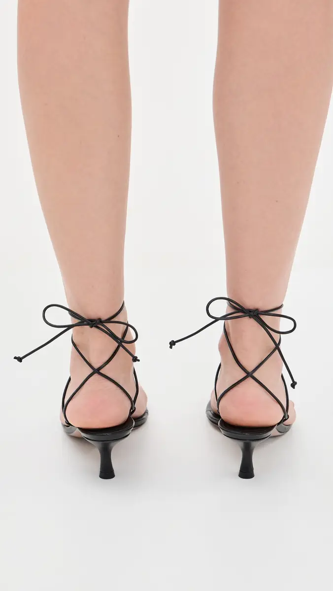 FARM Rio Stone Kitten Heel Sandals Black | Thumbnail 4