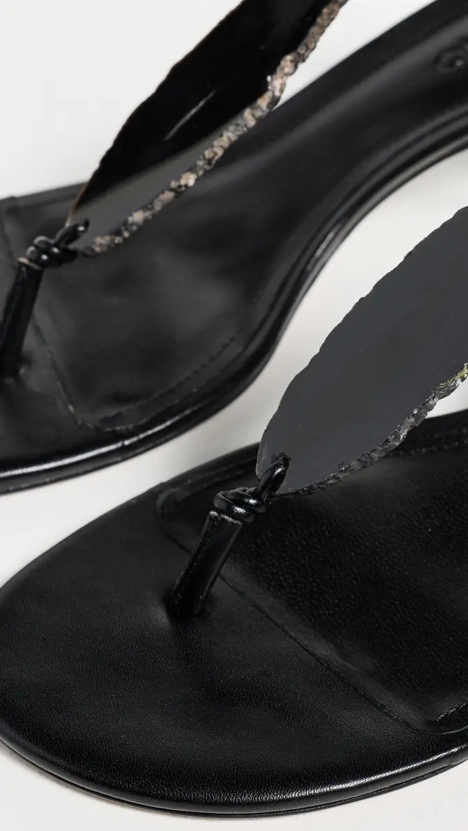 FARM Rio Stone Kitten Heel Sandals Black | Thumbnail 6