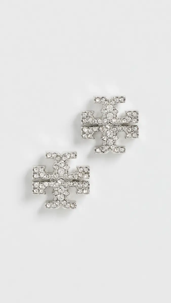 Tory Burch Icon Pavé Stud Earrings | Thumbnail 2