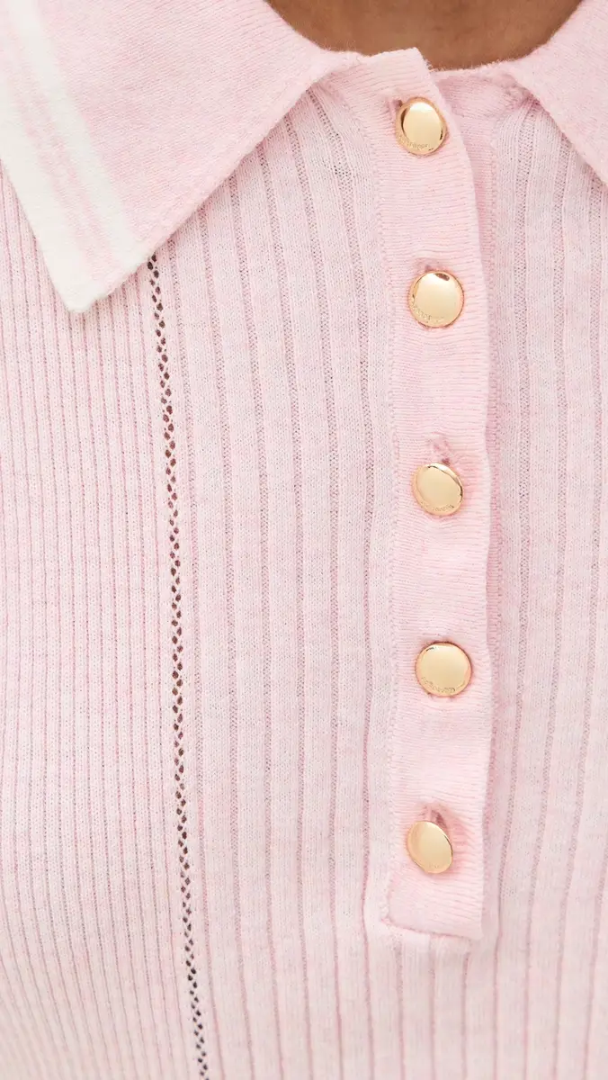 rag & bone Laurie Tipped Short Sleeve Polo ight Pink | Thumbnail 6 rag & bone Laurie Tipped Short Sleeve Polo ight Pink | Thumbnail 6