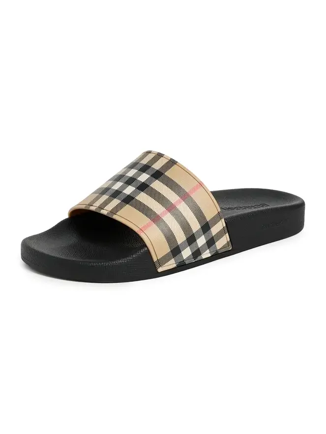 Furley Check Slide Sandals Furley Check Slide Sandals