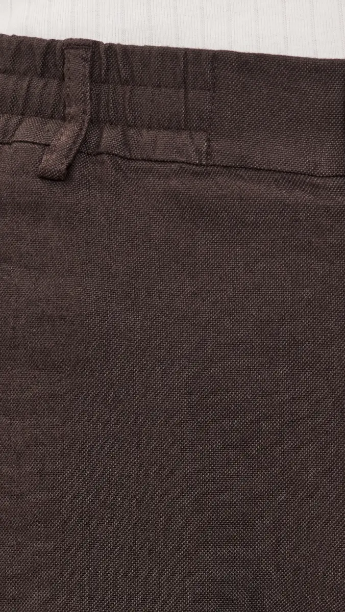 NN07 Billie Linen Shorts 9 Deep Truffle | Thumbnail 6