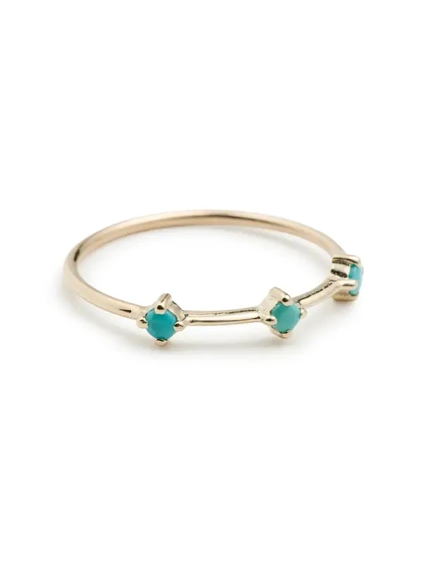 14k Gold Turquoise Dash Ring 14k Gold Turquoise Dash Ring