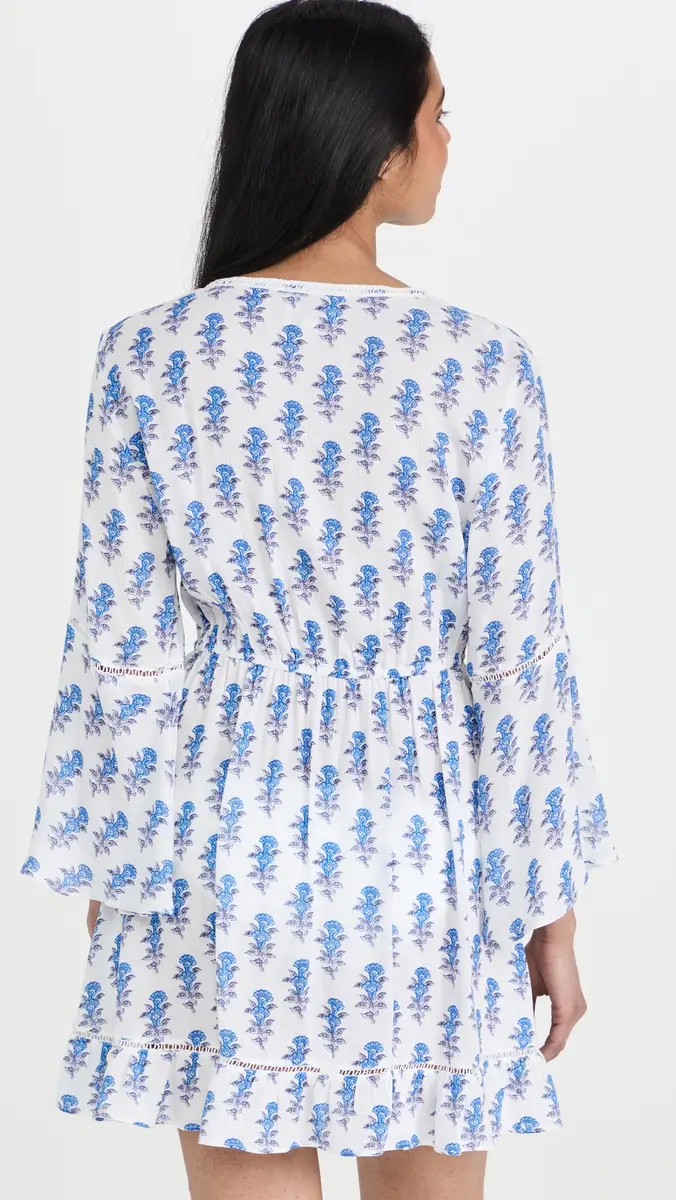Playa Lucila Mini Border Print Kimono Coverup Dress | Thumbnail 3 Playa Lucila Mini Border Print Kimono Coverup Dress | Thumbnail 3
