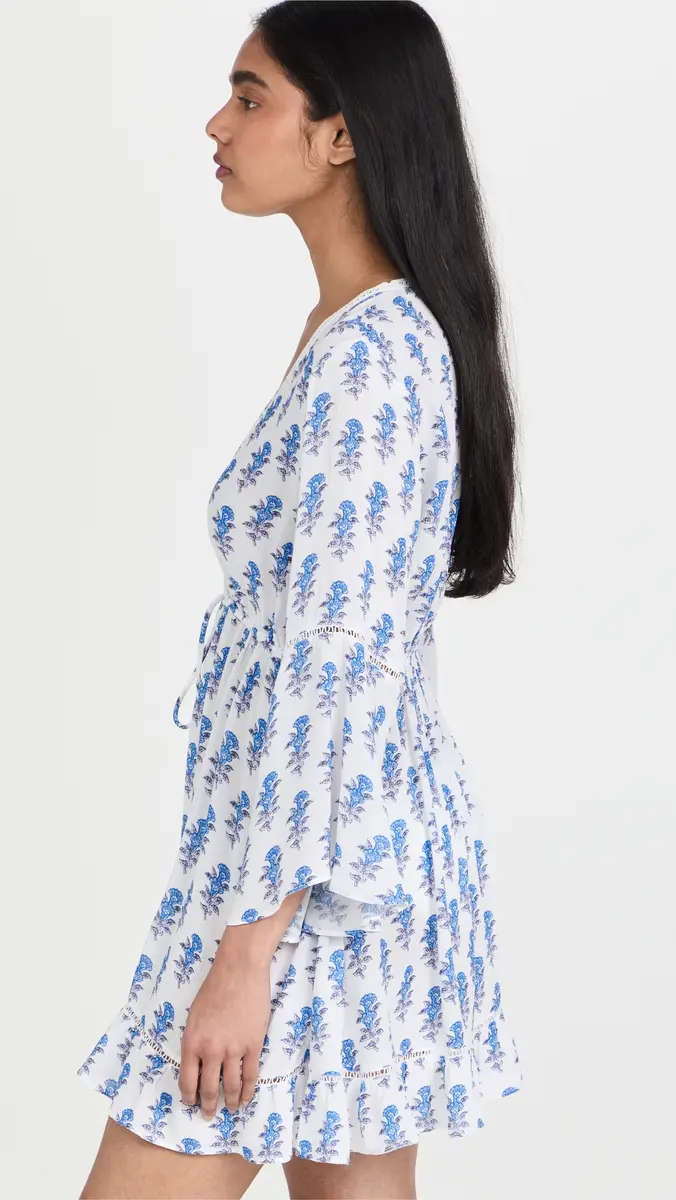 Playa Lucila Mini Border Print Kimono Coverup Dress | Thumbnail 4 Playa Lucila Mini Border Print Kimono Coverup Dress | Thumbnail 4
