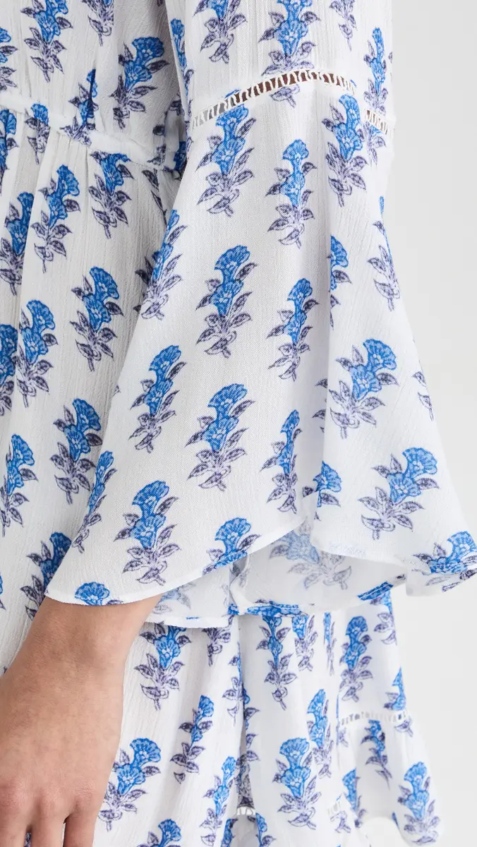 Playa Lucila Mini Border Print Kimono Coverup Dress | Thumbnail 6 Playa Lucila Mini Border Print Kimono Coverup Dress | Thumbnail 6