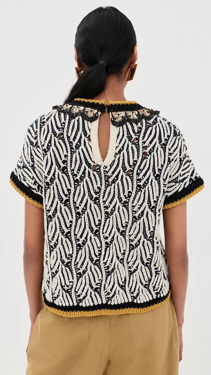 La DoubleJ Picture Top Bicolor Navy/Ecru | Thumbnail 3 La DoubleJ Picture Top Bicolor Navy/Ecru | Thumbnail 3