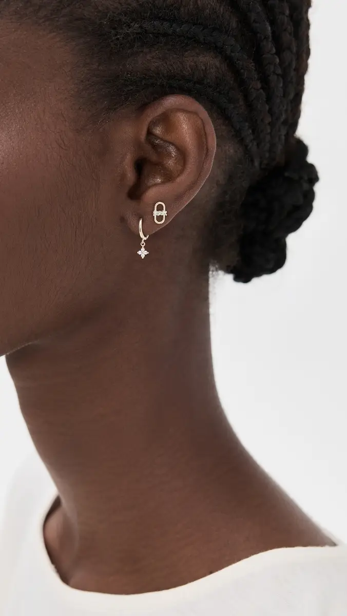 Zoë Chicco 14k Gold Diamond Open Link Single Stud Earring 14k Yellow Gold One Size | Thumbnail 3 Zoë Chicco 14k Gold Diamond Open Link Single Stud Earring 14k Yellow Gold One Size | Thumbnail 3