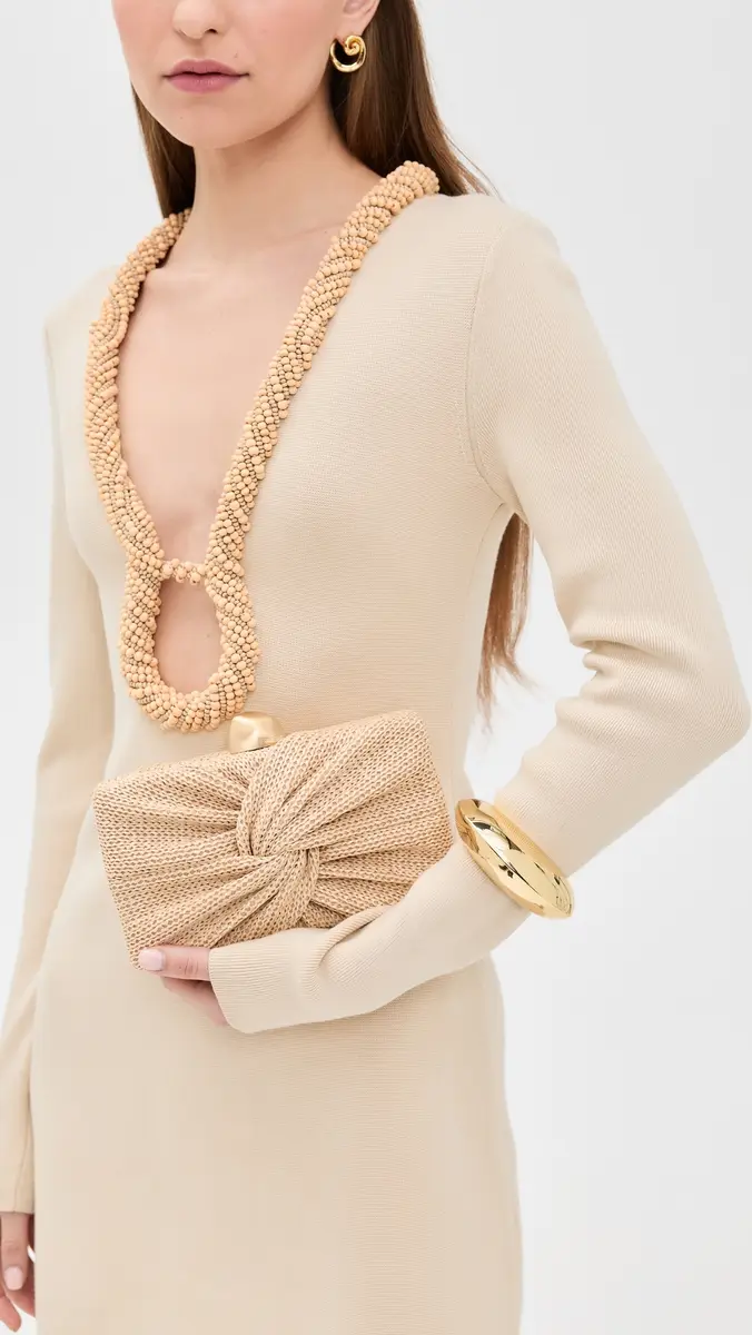 Cult Gaia Lisse Clutch Natural One Size | Thumbnail 3 Cult Gaia Lisse Clutch Natural One Size | Thumbnail 3