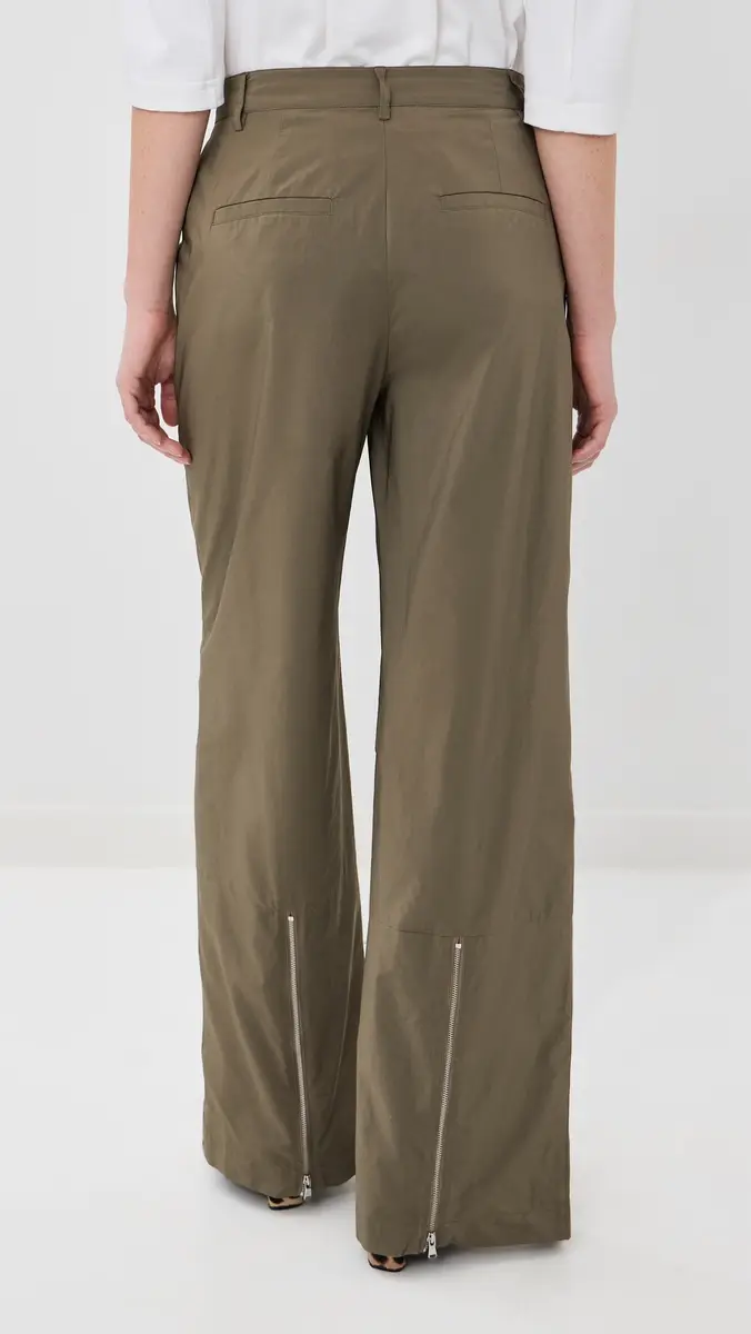 Tibi Nylon Zipper Trousers dark taupe | Thumbnail 3 Tibi Nylon Zipper Trousers dark taupe | Thumbnail 3