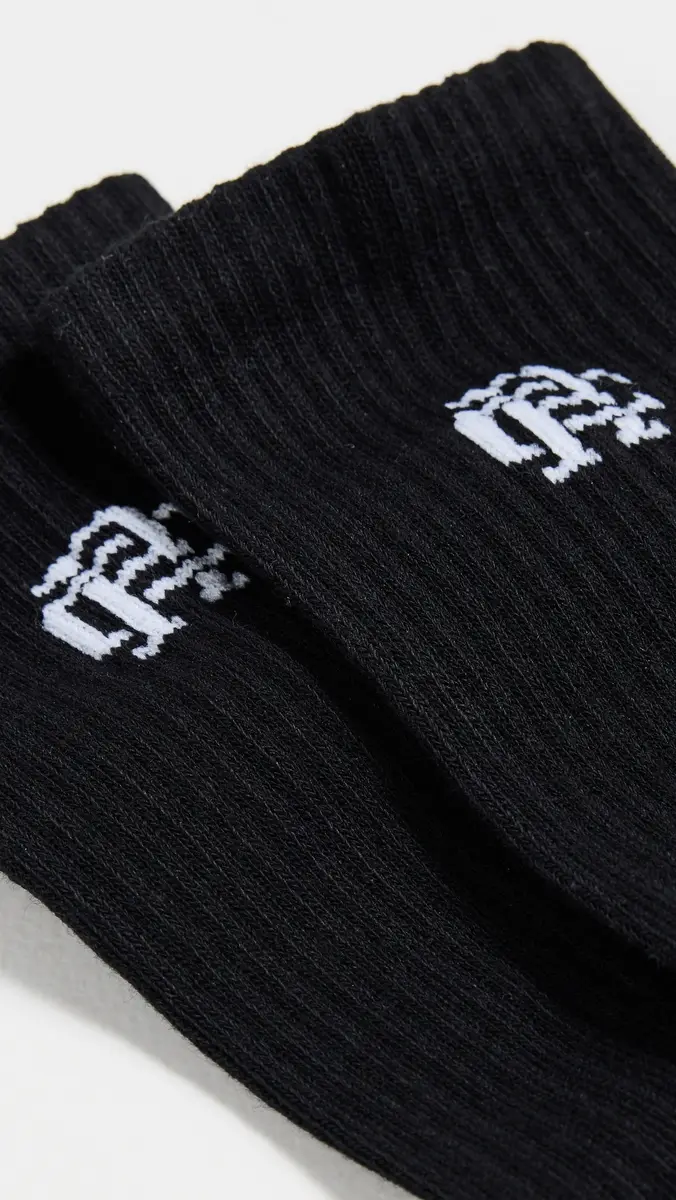 Reigning Champ 3 Pack Classic Crew Socks Black | Thumbnail 3