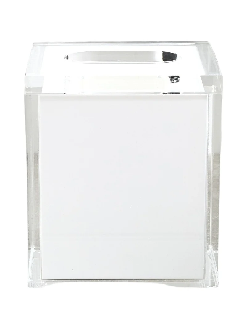 Tizo Design Lucite Tissue Box with Lid Inner White White