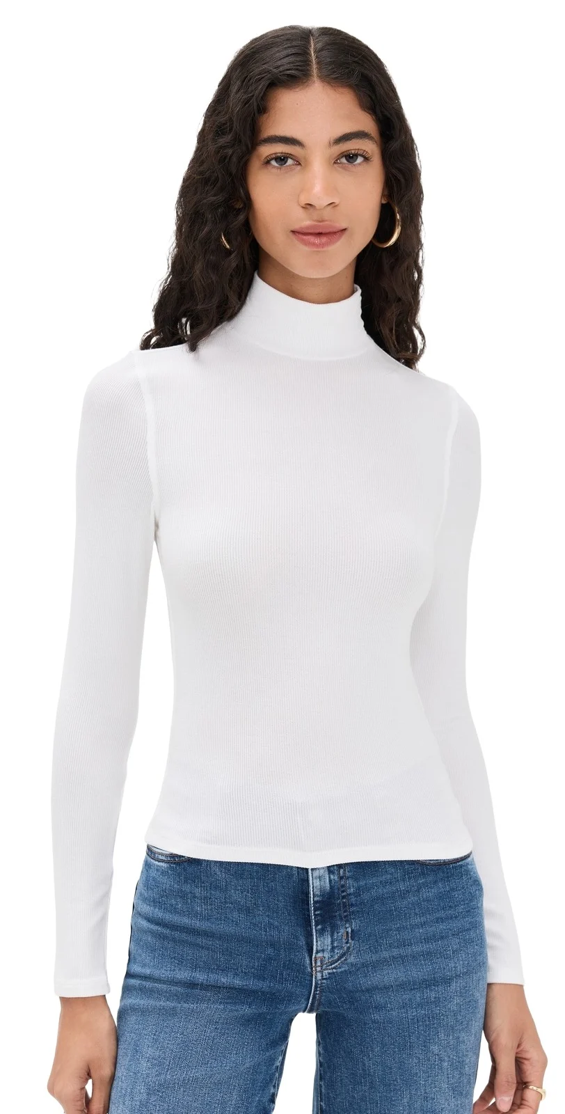 Frame Rib Turtleneck