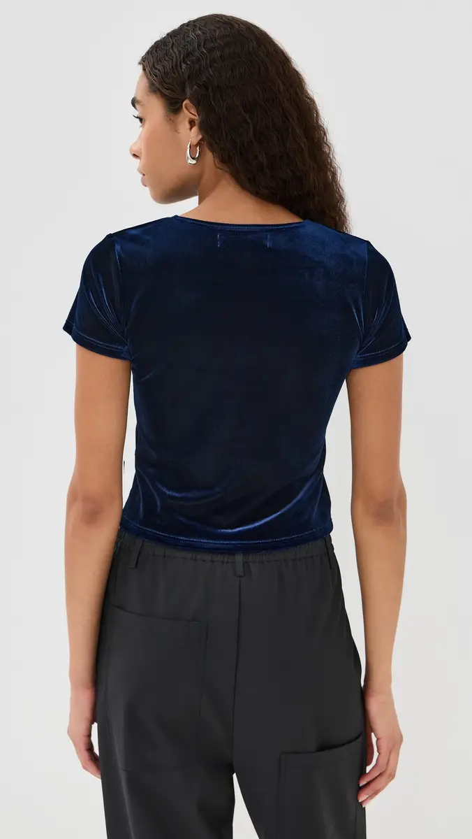 LE BOP Eloise Velvet Crop Tee | Thumbnail 3 LE BOP Eloise Velvet Crop Tee | Thumbnail 3