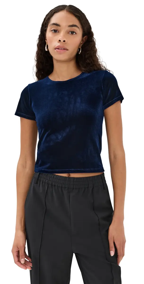 LE BOP Eloise Velvet Crop Tee