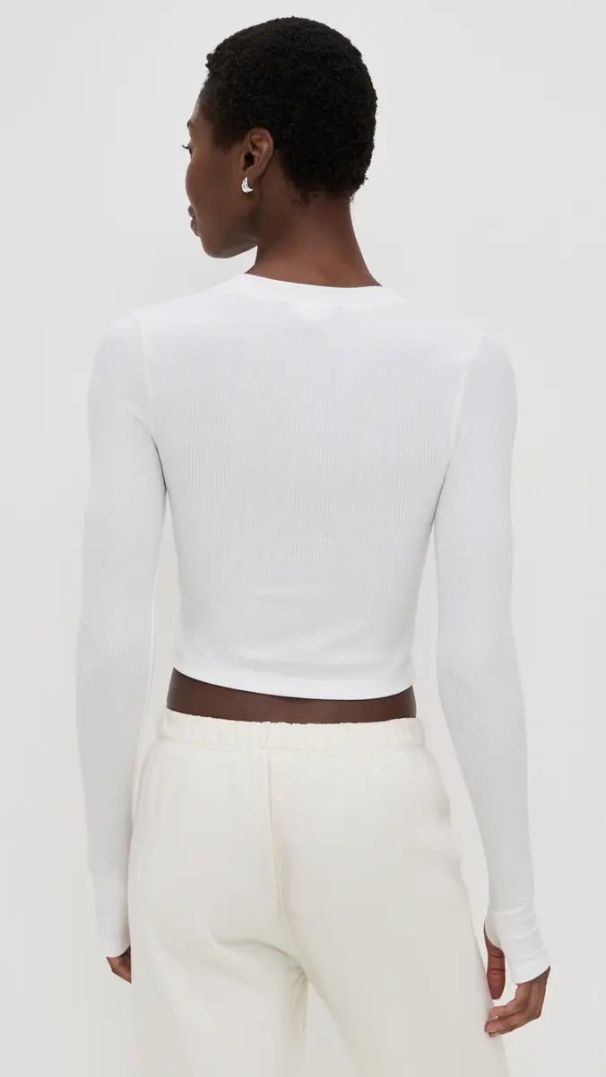 Splits59 Louise Rib Long Sleeve Crop | Thumbnail 3