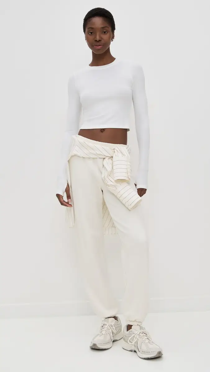 Splits59 Louise Rib Long Sleeve Crop | Thumbnail 5