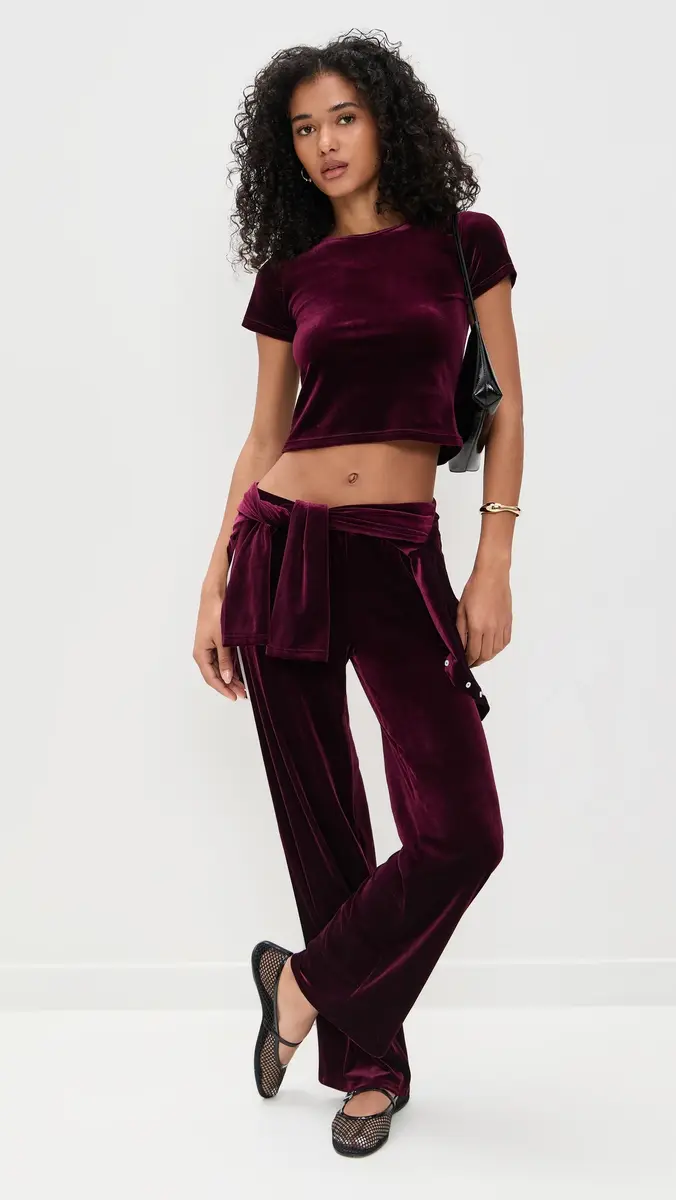 LE BOP Eloise Velvet Crop Tee | Thumbnail 5 LE BOP Eloise Velvet Crop Tee | Thumbnail 5