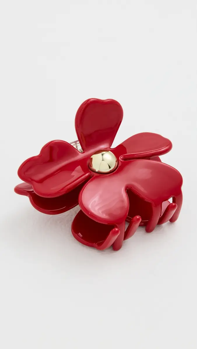 Lele Sadoughi Lily Claw Clip Scarlet One Size | Thumbnail 2
