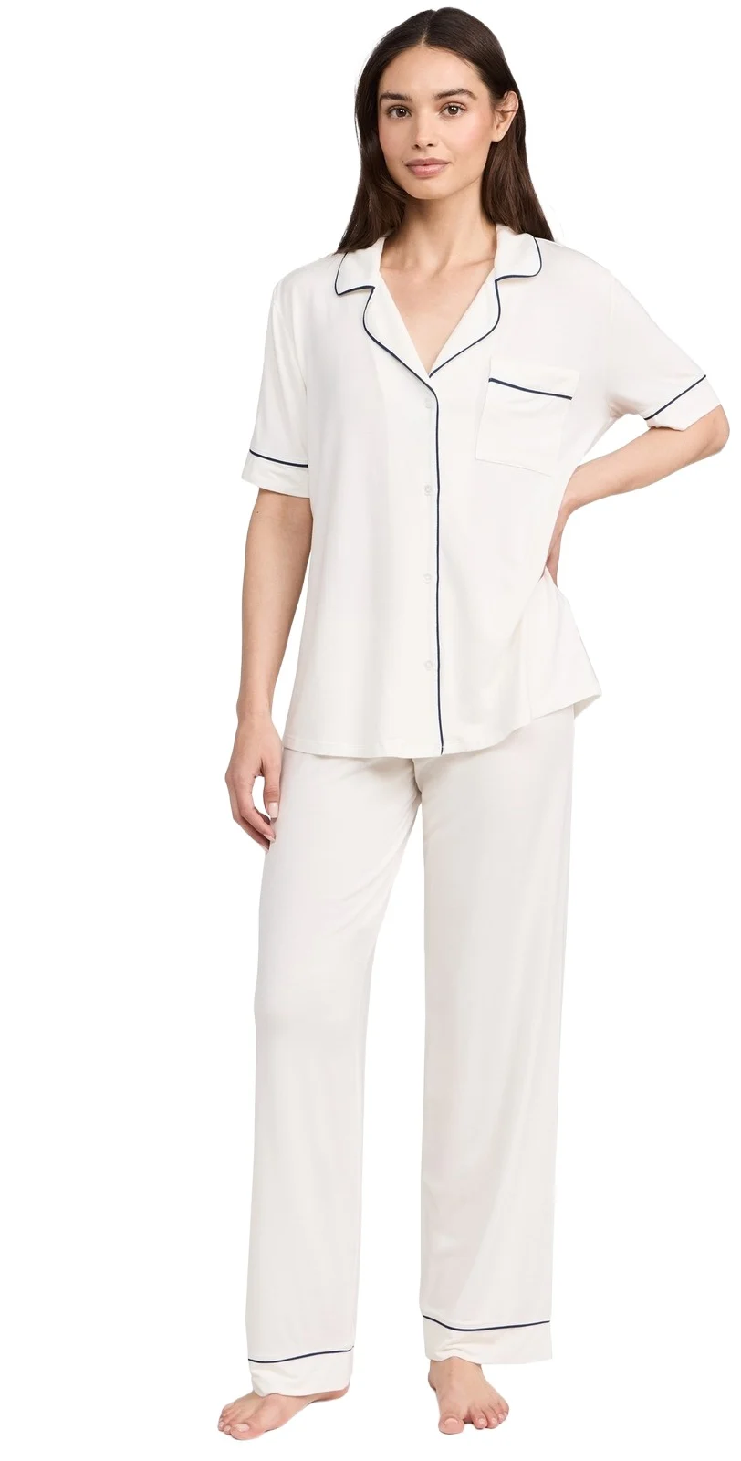 Eberjey Gisele The Short Sleeve Long Pajama Set