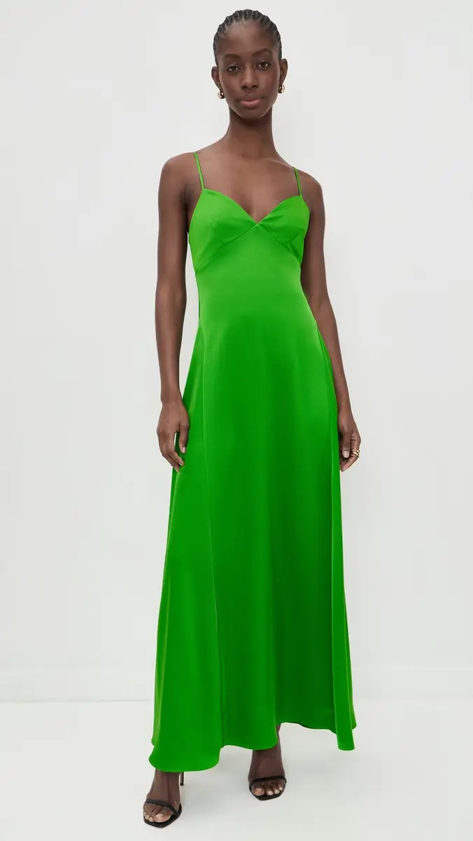 Susana Monaco Satin Slip Dress Shamrock | Thumbnail 2 Susana Monaco Satin Slip Dress Shamrock | Thumbnail 2