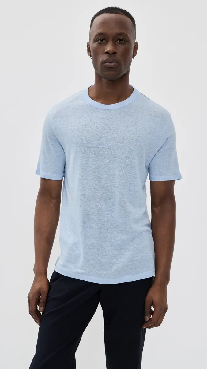 OFFICINE GÉNÉRALE Linen Tee Dream Blue | Thumbnail 2 OFFICINE GÉNÉRALE Linen Tee Dream Blue | Thumbnail 2