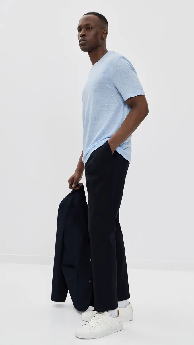 OFFICINE GÉNÉRALE Linen Tee Dream Blue | Thumbnail 4 OFFICINE GÉNÉRALE Linen Tee Dream Blue | Thumbnail 4