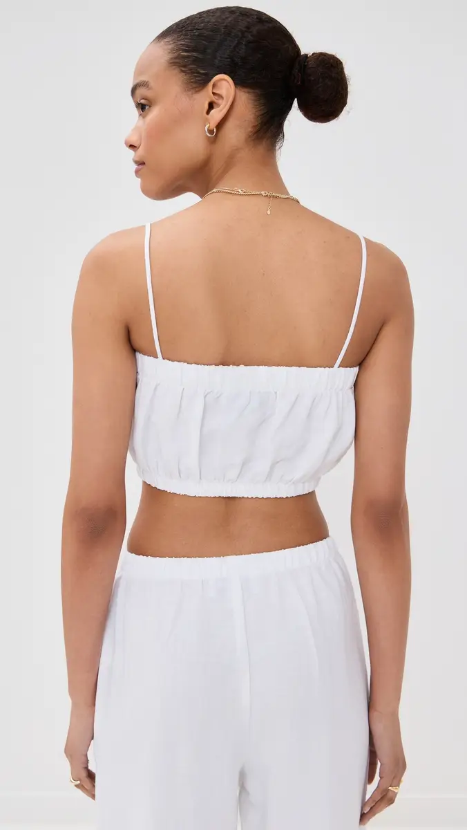 LE BOP Camille Cropped Linen Top | Thumbnail 3 LE BOP Camille Cropped Linen Top | Thumbnail 3